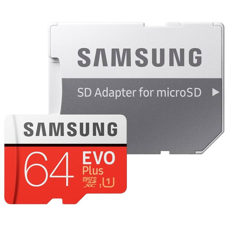 Paměťová karta Samsung Micro SDXC EVO+ 64GB Class 10 UHS-I, SD adaptér obrázek 1